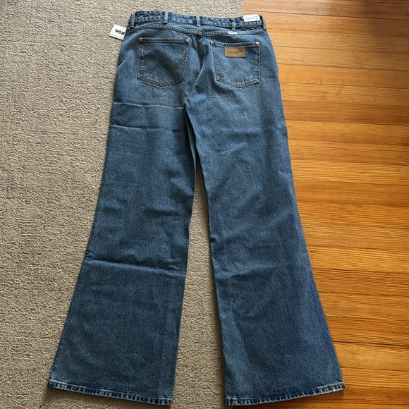 free people wrangler stylish Blue Flare Jeans for Women - Picture 6 of 7